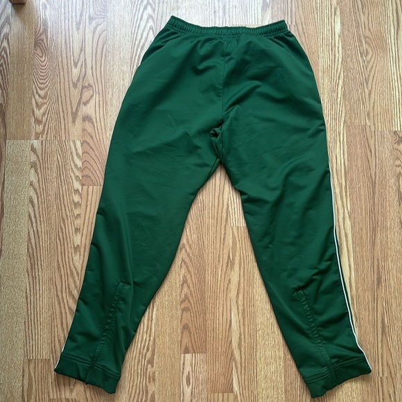 Vintage Nike Green Polyester Athletic Pants w/ Pockets & Ankle Zippers - Picture 4 of 5